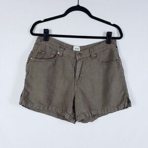 Dylan Coastal Euro Summer Linen-Cotton Shorts Womens 8 Taupe Brown Resort